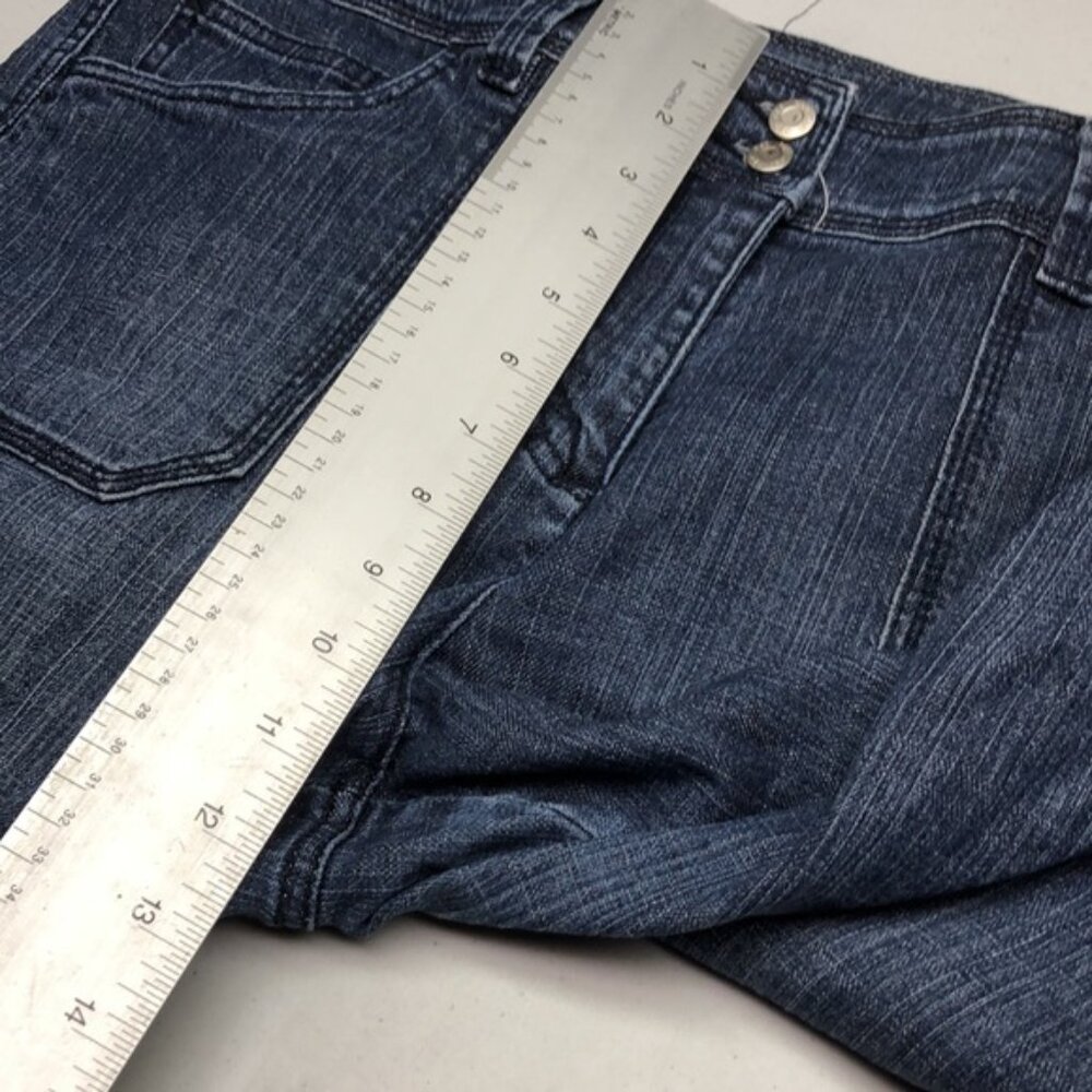 CLEO PETITES WIDE LEG CROP JEANS 14/32x19 ⭐️ - Picture 8 of 10